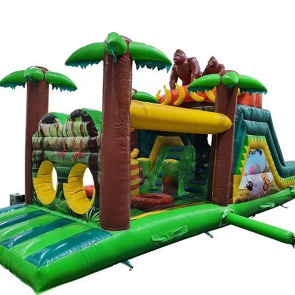 Stormbaan Jungle met glijbaan 10m Stormbaan Jungle met glijbaan 10m