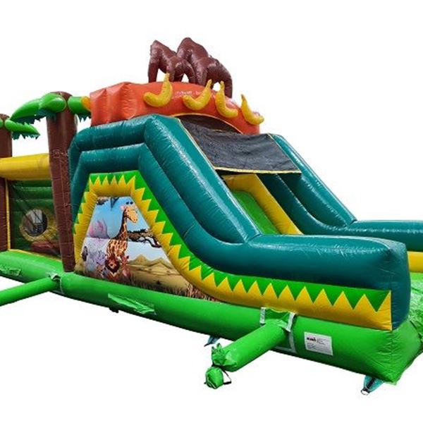 Stormbaan Jungle met glijbaan 10m Stormbaan Jungle met glijbaan 10m