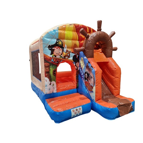 Springkussen Piraat met glijbaan 4x3m huren Springkussen Piraat met glijbaan 4x3m huren